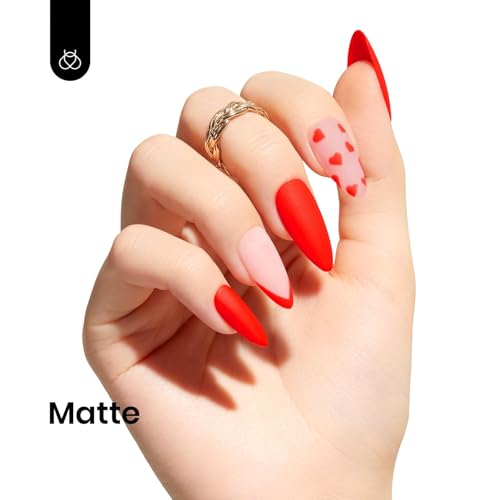 Beetles Red Gel Nail Polish 15ML Soak Off UV Gel for Fall Nail Art DIY (C - Creme Red | Red)