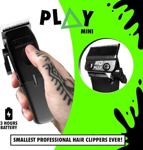 Mini Play Professional Hair Clippers Without Charge Stand (Black)