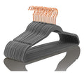 Gray Velvet Hangers 30 Pack Non Slip Heavy Duty Rose Gold Hooks (Gray/Rose Gold / 30-Pack)