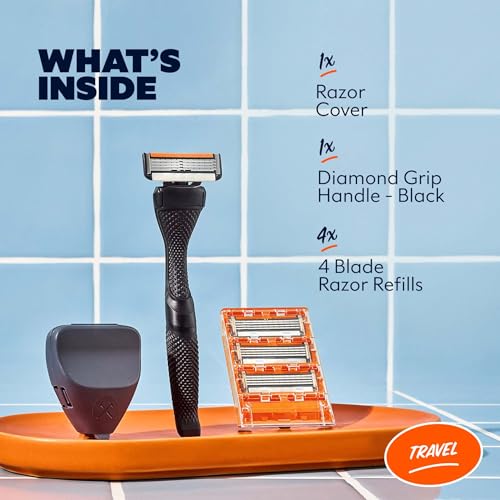 Travel Shave Set (Black / 1 Count (Pack of 4))