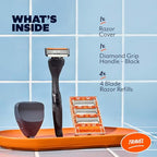Travel Shave Set (Black / 1 Count (Pack of 4))