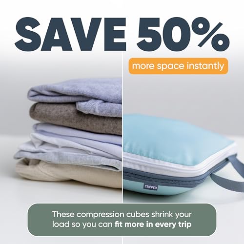 Large Compression Packing Cubes 7 (DustyTeal/White)