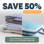 Large Compression Packing Cubes 7 (DustyTeal/White)