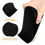 6 Pack Large Door Stoppers Heavy Duty Rubber Stopper for Bottom of Door Wedge Stopper for Home Office (Black)