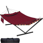 12FT 2 Person Hammock with Stand V (Red)