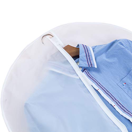 6 Pack Garment Bags for Hanging Clothes (24" x 40" 6 Pack / Translucent)