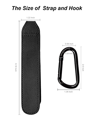 Baby Stroller Hooks Bag Hooks for Hanging Diaper Bags Multipurpose Hooks for Grocery Shopping Bags Premium Vegan Leather Pram Straps 2 Pcs (BLACK-3)