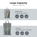 Shoe Bag for Travel (Grey / Non-Foldable-Regular)