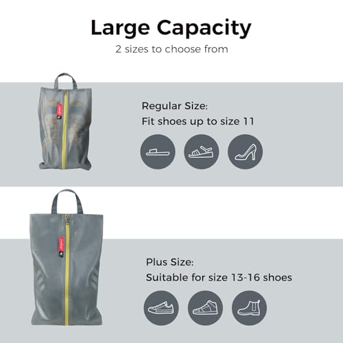 Shoe Bag for Travel (Grey / Non-Foldable-Regular)