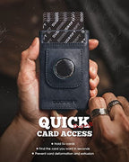 Pop Up Wallet Compatible with AirTag (Navy)