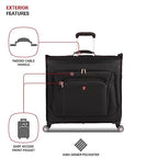 7895 Premium Garment Bag with Spinner Wheels (24 inch Spinner / Black)