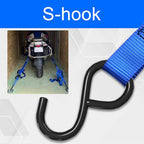 8 Pack Ratchet Tie Down Straps (8PK-1Inch / Blue)