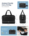 Travel Duffel Bags 39L Large Weekender Bags for Women Carry On Bag (Black-2 Pcs)