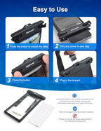 Waterproof Phone Pouch (2 Pack - Black & White8.0")