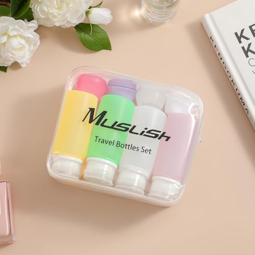 21 Pack Leak Proof Silicone Travel Bottles Set (Multi-color)
