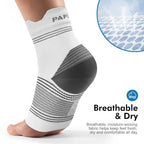 6 Pairs Compression Socks with Arch Support for Plantar Fasciitis (2 Black+2 Gray+2 White(6 Pairs) / Large(6 Pair))