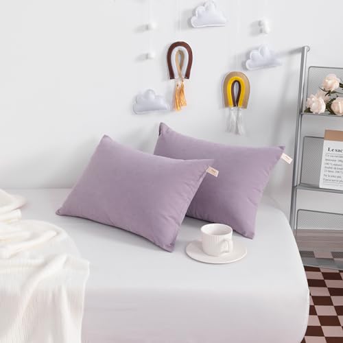 Tiny Pillows Down Alternative 7"x11" Microfiber Mini Pillow for Travel (Lavender / 11"x7")