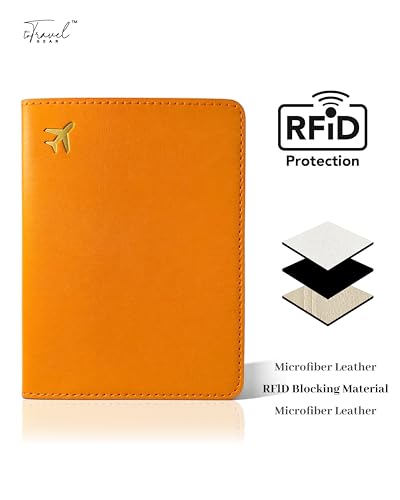Passport Holder for Travel Essentials (Orange)