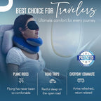 Travel Neck Pillow for Airplane (Purple / Large)