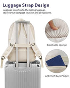 Beige Laptop Backpack for Women (Beige / 17 Inch)