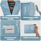 6 Pack Extra Large Moving Bags with Backpack Straps & Handles (Dusty Blue / 6 Pack)