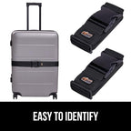 Heavy Duty Luggage Straps for Suitcase (Black)