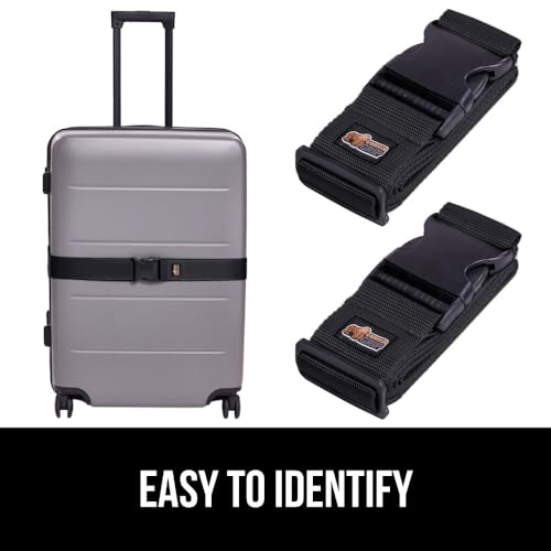Heavy Duty Luggage Straps for Suitcase (Black)