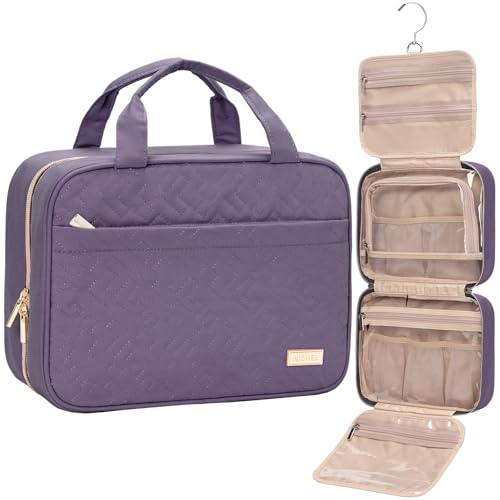 Travel Toiletry Bag for women (Medium / Purple)