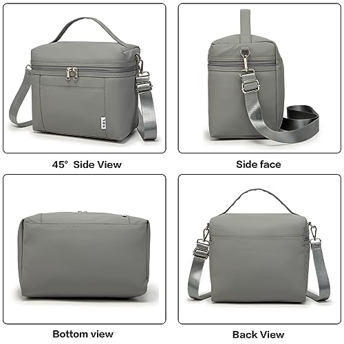 NOL 8L Insulated Lunch Bag for Women (Cool Gray / Medium (8 Liters))