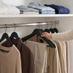 Wooden Coat Hangers (0.5"T (20 pack) / Matte Black)