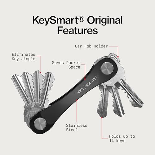KeySmart Original Key Holder (8 Keys / Black (2 Pack))
