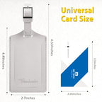 8 Pack Luggage Tags for Suitcases Airplane Travel Essentials (Light Grey)