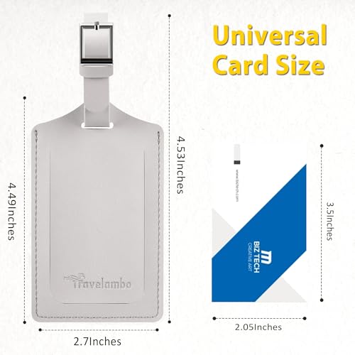 8 Pack Luggage Tags for Suitcases Airplane Travel Essentials (Light Grey)