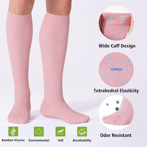 Viscose Made from Bamboo Compression Socks for Women&Men 20 (Large / 4 Pair-mix9)