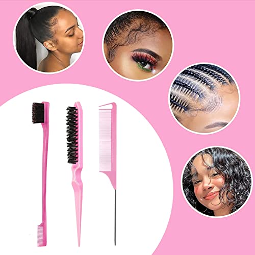 Hair Styling Brush Set (Pink-12pcs)