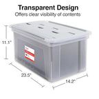 Wing Lid File Totes (Clear)