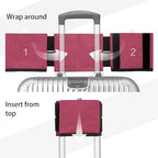 Luggage Travel Cup Holder Hands Free Drink Caddy for Suitcase Handle (Rustic Berry)
