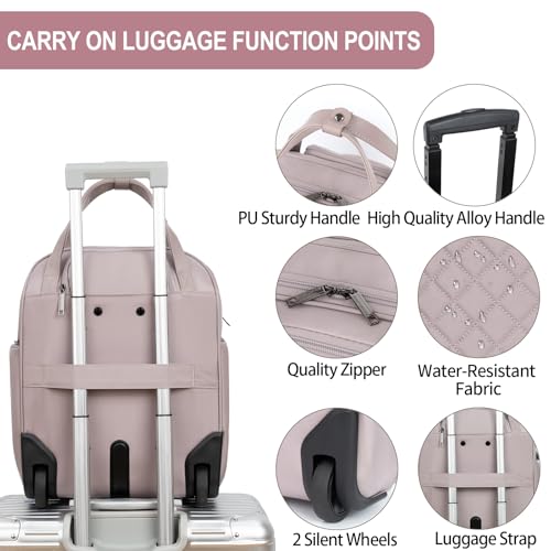 Underseat Carry On Wheeled 16" Bag with Wheels (Dusty Pink / 16 Inch Roller)