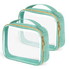 TSA Approved Travel Toiletry Bag (Green / 2 Pack, Medium)