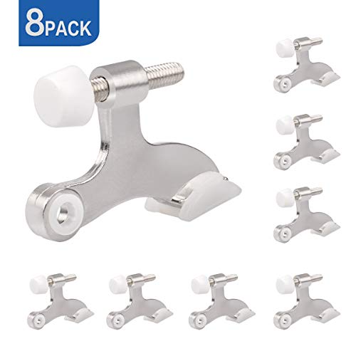 8 Pack Hinge Pin Satin Nickel Door Stopper (8 Pack / Satin Nickel)