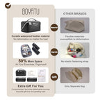 Travel Makeup Bag Cosmetic Bags for Women (E-1-Black)