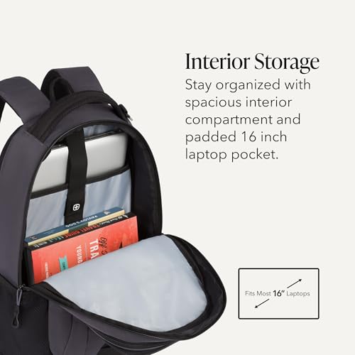 Cecil 18 Inch Laptop Backpack Fits 16 (18-Inch / Dark Grey/Black)