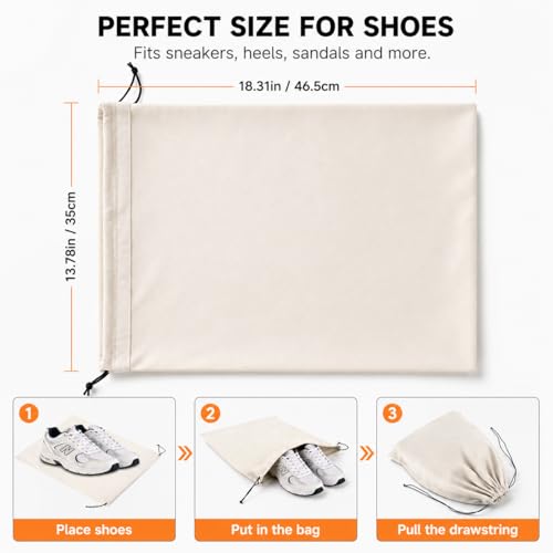 4 Pack Shoe Bags for Travel
