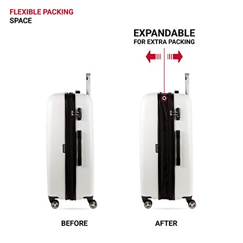 7272 Energie Expandable Hardside Luggage with Spinner Wheels and TSA Lock (Checked-Large 27-Inch / White)