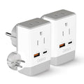 Israel Travel Adapter 2 Pack Set (off white gray)