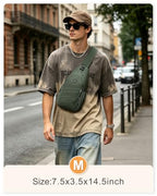 Crossbody Bags for Women Men Trendy Sling Bag Backpack Chest Bag (Medium / Green)