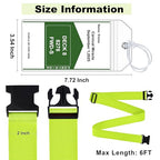8 Pack Luggage Straps and Cruise Tags Set (Green & Wide)