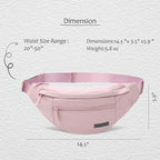 Large Sling Fanny Pack with 4 (Top Zip Pink / Large)