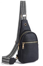 Sling Bag for Women Vegan Leather Small Fanny Pack Crossbody Bags Chest Bag for Women Black (2-black)