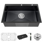 Black Kitchen Sink (KD-S3322BK)